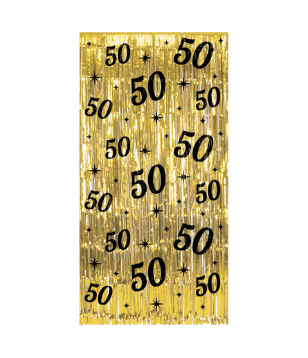 Feestbazaar Classy Feestgordijn 50 Jaar Goud