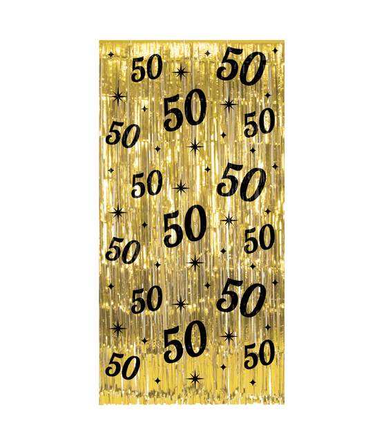 Feestbazaar Classy Feestgordijn 50 Jaar Goud