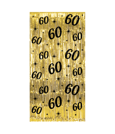 Feestbazaar Classy Feestgordijn 60 Jaar Goud