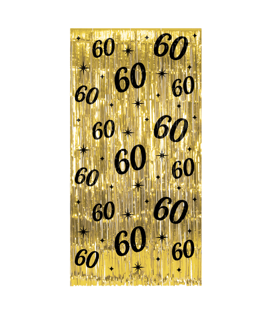 Feestbazaar Classy Feestgordijn 60 Jaar Goud