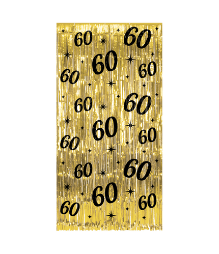 Feestbazaar Classy Feestgordijn 60 Jaar Goud