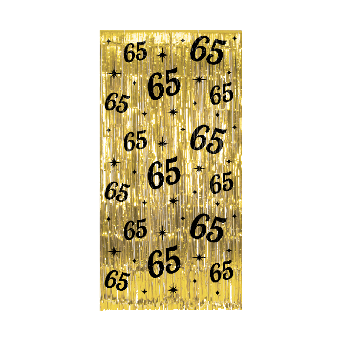 Feestbazaar Classy Feestgordijn 65 Jaar Goud