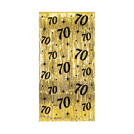 Feestbazaar Classy Feestgordijn 70 Jaar Goud