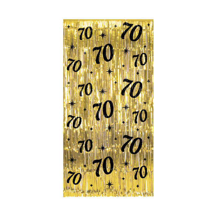 Feestbazaar Classy Feestgordijn 70 Jaar Goud