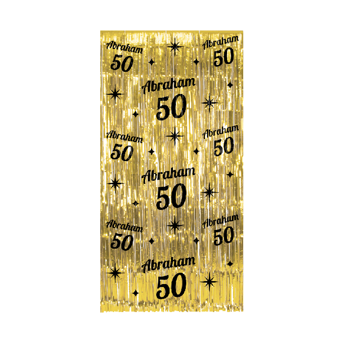 Feestbazaar Classy Feestgordijn Abraham 50 Goud