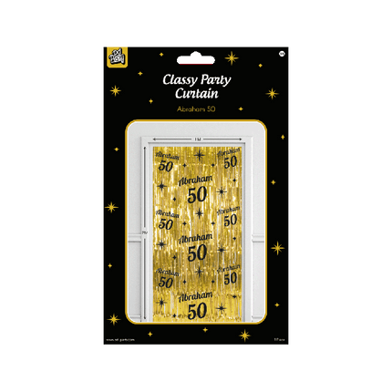 Feestbazaar Classy Feestgordijn Abraham 50 Goud