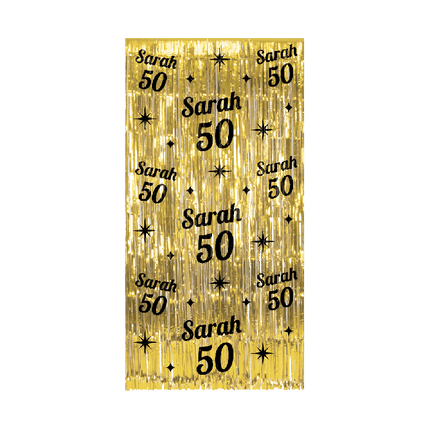 Feestbazaar Classy feestgordijn Sarah 50 Jaar Goud
