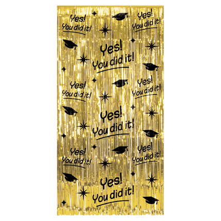 Feestbazaar Classy Feestgordijn Yes You Did It Goud