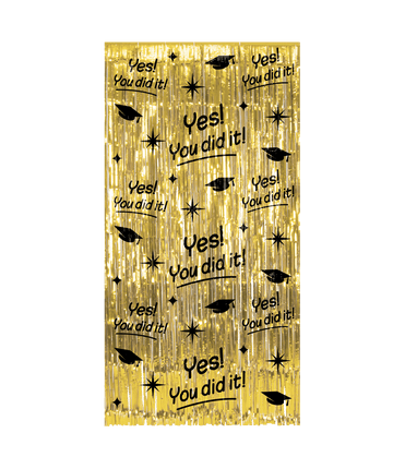Feestbazaar Classy Feestgordijn Yes You Did It Goud