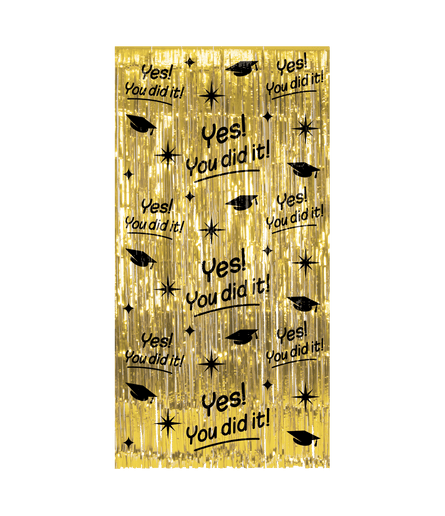 Feestbazaar Classy Feestgordijn Yes You Did It Goud