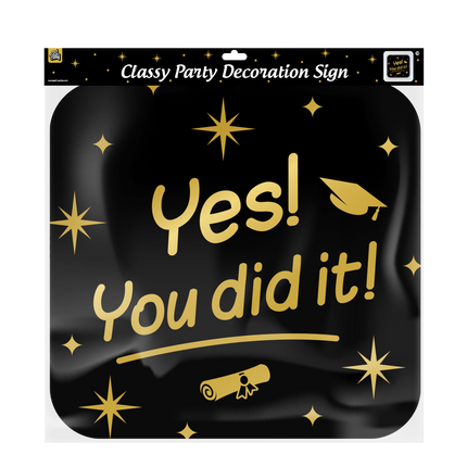 Feestbazaar Classy Party Decoratiebord Yes You Did It
