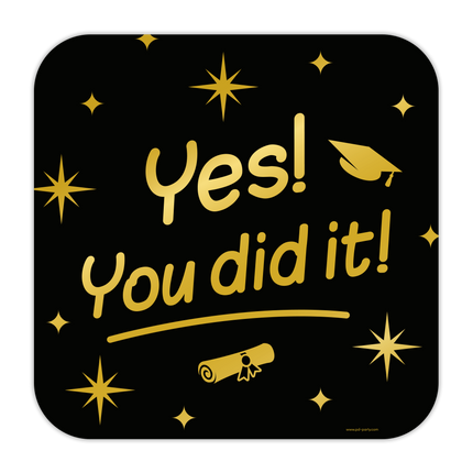 Feestbazaar Classy Party Decoratiebord Yes You Did It