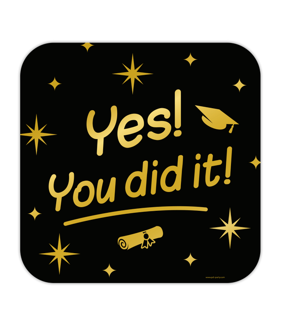 Feestbazaar Classy Party Decoratiebord Yes You Did It