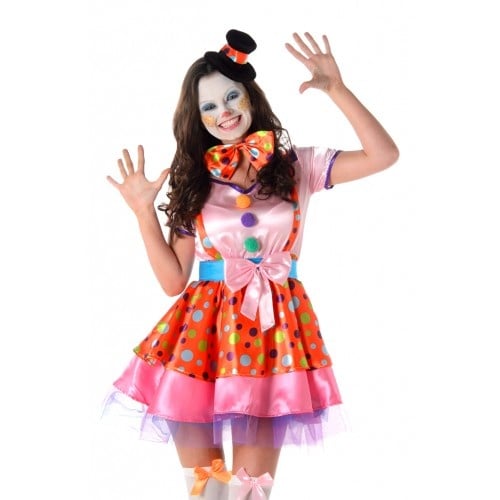 Feestbazaar Clown Girl Jurk Dames