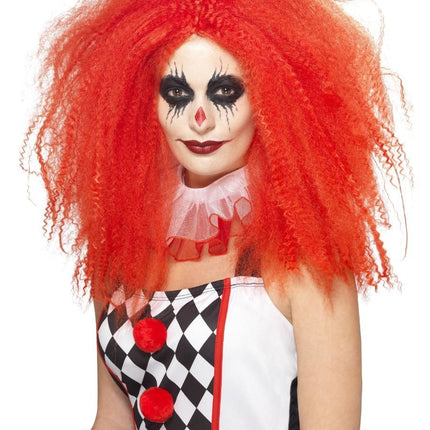 Feestbazaar Clown Pruik Lang Horror Rood