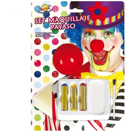 Feestbazaar Clown set make up + neus