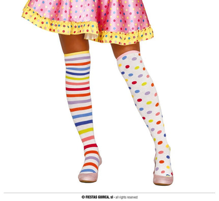 Feestbazaar Clowns Pantykousen Strepen En Stippen