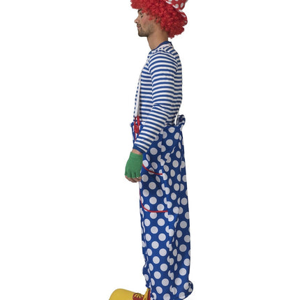 Feestbazaar Clownsbroek Blauw/Wit Gestippeld