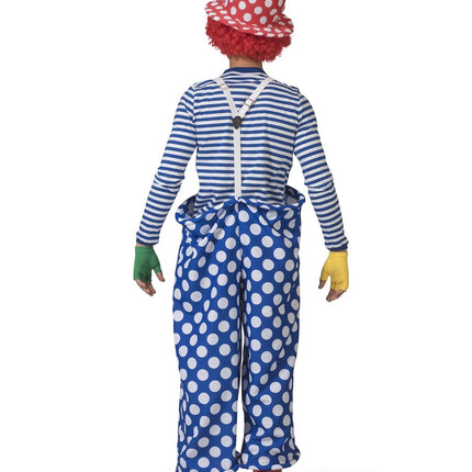 Feestbazaar Clownsbroek Blauw/Wit Gestippeld