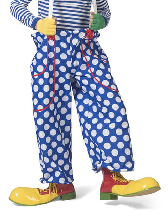 Feestbazaar Clownsbroek Blauw/Wit Gestippeld