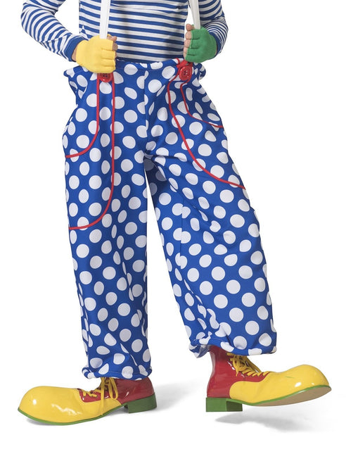 Feestbazaar Clownsbroek Blauw/Wit Gestippeld