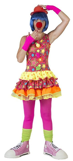 Feestbazaar Clownsjurk dames Stars