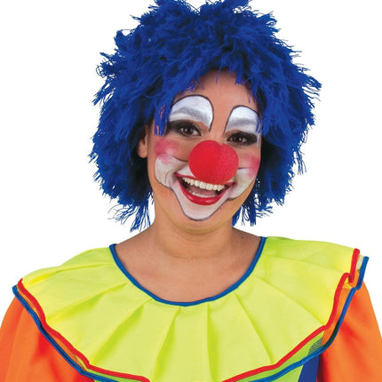 Feestbazaar Clownspruik blauw