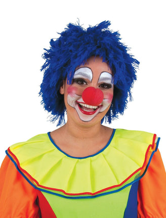 Feestbazaar Clownspruik blauw