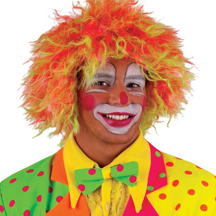 Feestbazaar Clownspruik Fluor