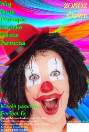 Feestbazaar Clownspruik zwart