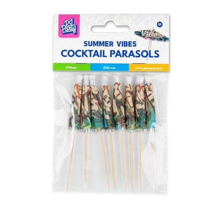 Feestbazaar Cocktail Parasols Summer vibes (8st)