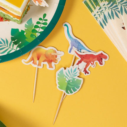 Feestbazaar Cocktail Prikkers Dinosaurus (16st)