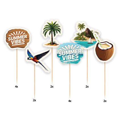 Feestbazaar Cocktail Prikkers Summer Vibes (16st)