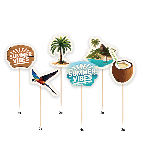 Feestbazaar Cocktail Prikkers Summer Vibes (16st)