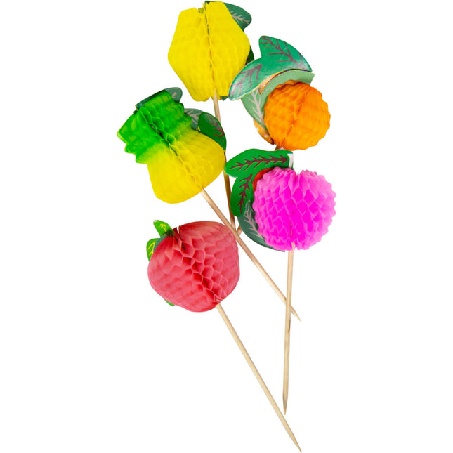 Feestbazaar Cocktailprikkers Fruit Honeycombs - 10 Stuks
