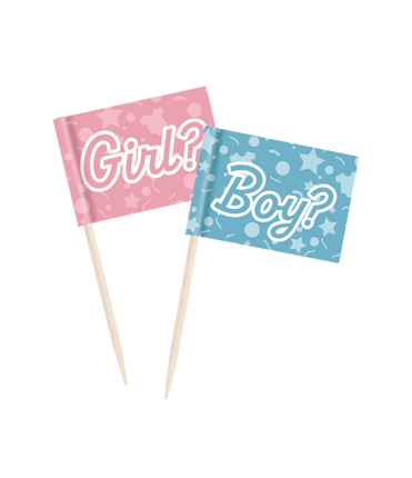 Feestbazaar Cocktailprikkers Gender Reveal (50st)