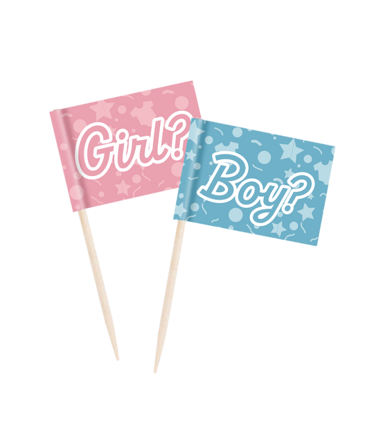 Feestbazaar Cocktailprikkers Gender Reveal (50st)