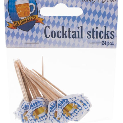 Feestbazaar Cocktailprikkers Oktoberfest - 24 Stuks