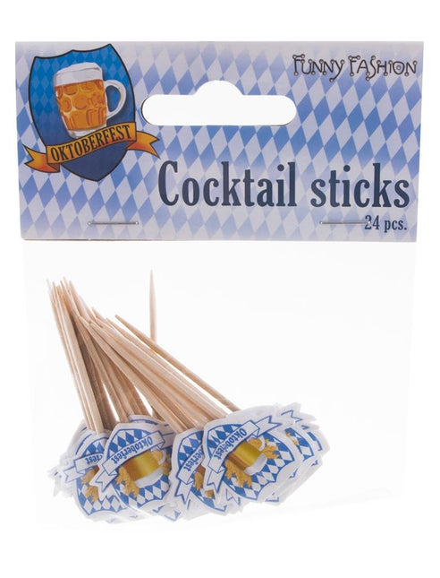 Feestbazaar Cocktailprikkers Oktoberfest - 24 Stuks