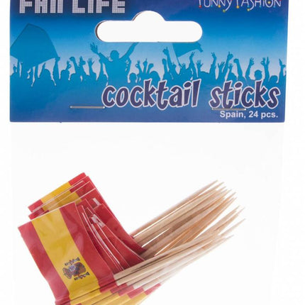 Feestbazaar Cocktailprikkers Spanje 24 stuks