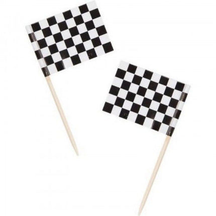 Feestbazaar Coctail Prikkers Race Finish vlag (50x)