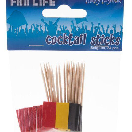 Feestbazaar Coctailprikkers Belgie 24 stuks