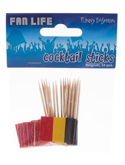 Feestbazaar Coctailprikkers Belgie 24 stuks