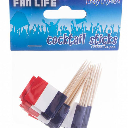 Feestbazaar Coctailprikkers Frankrijk 24 stuks