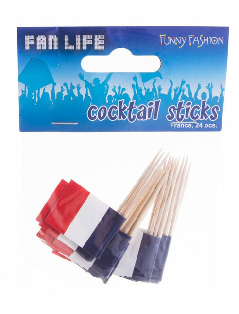 Feestbazaar Coctailprikkers Frankrijk 24 stuks