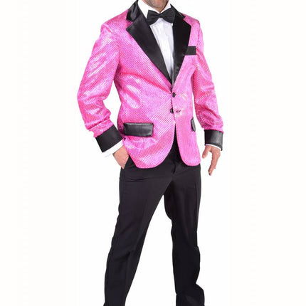 Feestbazaar Colbert man glitter pink