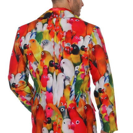 Feestbazaar Colbert met Vogelprint Man