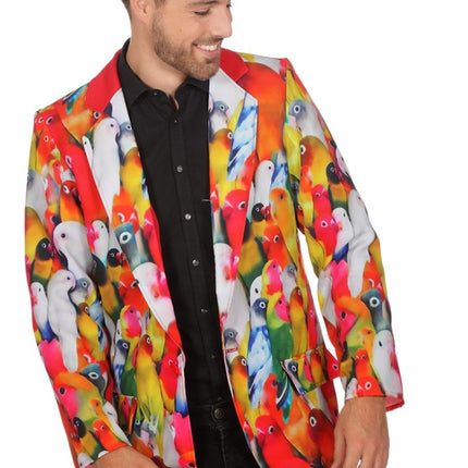 Feestbazaar Colbert met Vogelprint Man