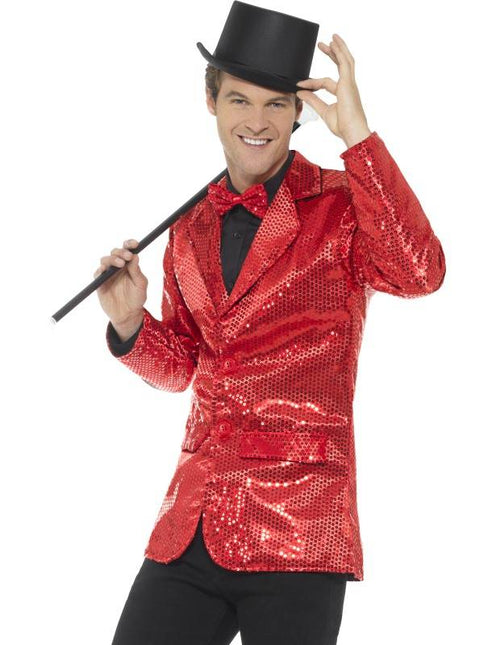 Feestbazaar Colbert rood pailletten