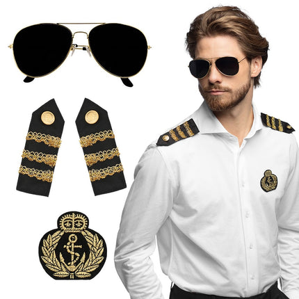 Feestbazaar Commandant Schip Accessoires Set 3-delig